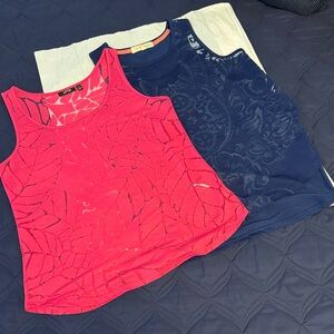 Set of Two Sleeveless Tops - Pink and Navy
